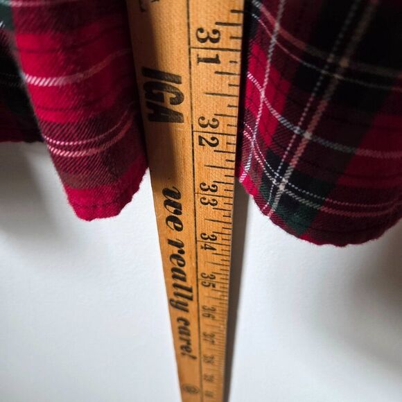 EUC J JILL PLAID BUTTON DOWN LONG LINE SHIRT / SHIRT DRESS SIZE LARGE - Picture 16 of 16